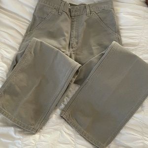 Carhartt khaki canvas cargo pants